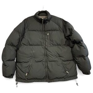 Old Navy Puffer Jacket Down Filled Black Full Zip Fleece Lined